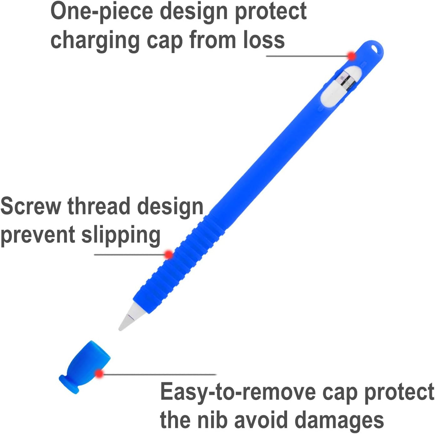 Case for Apple Pencil Holder for Apple Pencil Accessories Cover for Apple Pencil 1St Generation Sleeve for Apple Pencil with Protective Nib Cover Compatible with Apple Pencil 1St Generation Blue